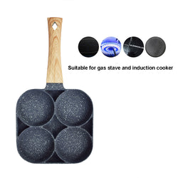 Collection of 2/4 Hole Frying Pot Pan Thickened Omelet Pan in a gallery layout