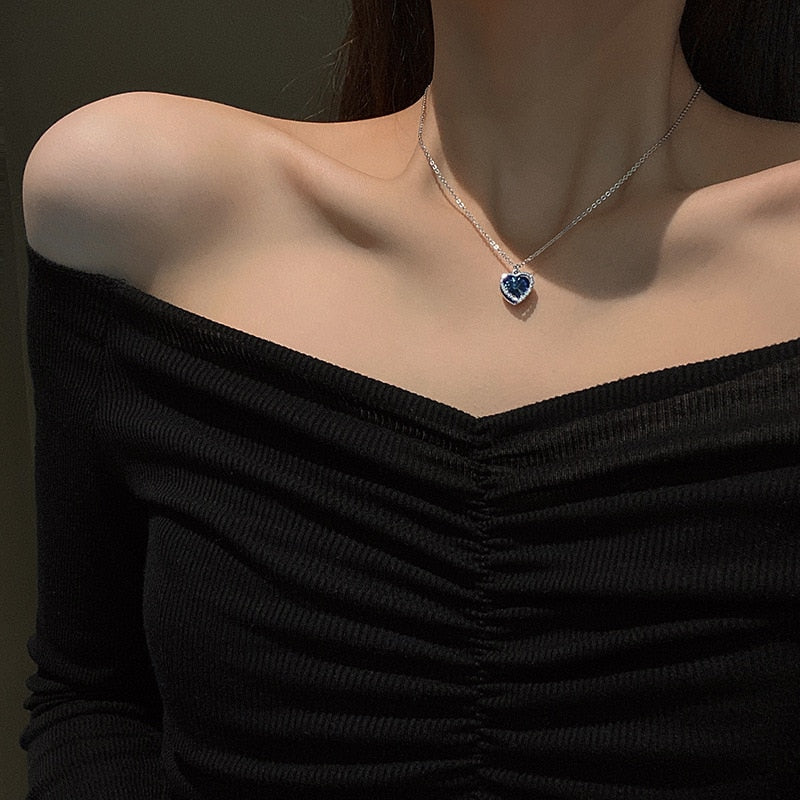 BlueDiamond-Titanic Heart of Ocean Blue Heart Pendant