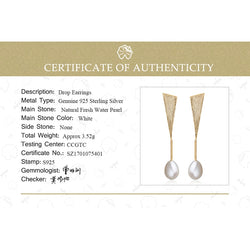 Collection of 925 Sterling Silver Natural Pearl Earrings in a gallery layout