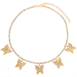 Collection of Shimmery Butterfly Choker Necklace in a gallery layout