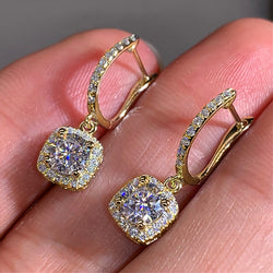 Collection of Trendy Square Shape Earrings in a gallery layout