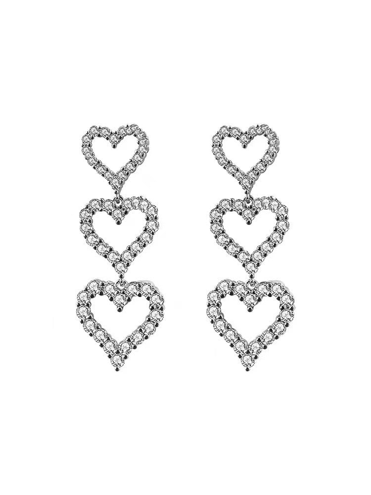 Collection of sterling silver Wedding Drop Earrings in a gallery layout