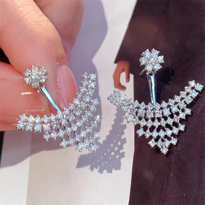 sterling silver Wedding Drop Earrings