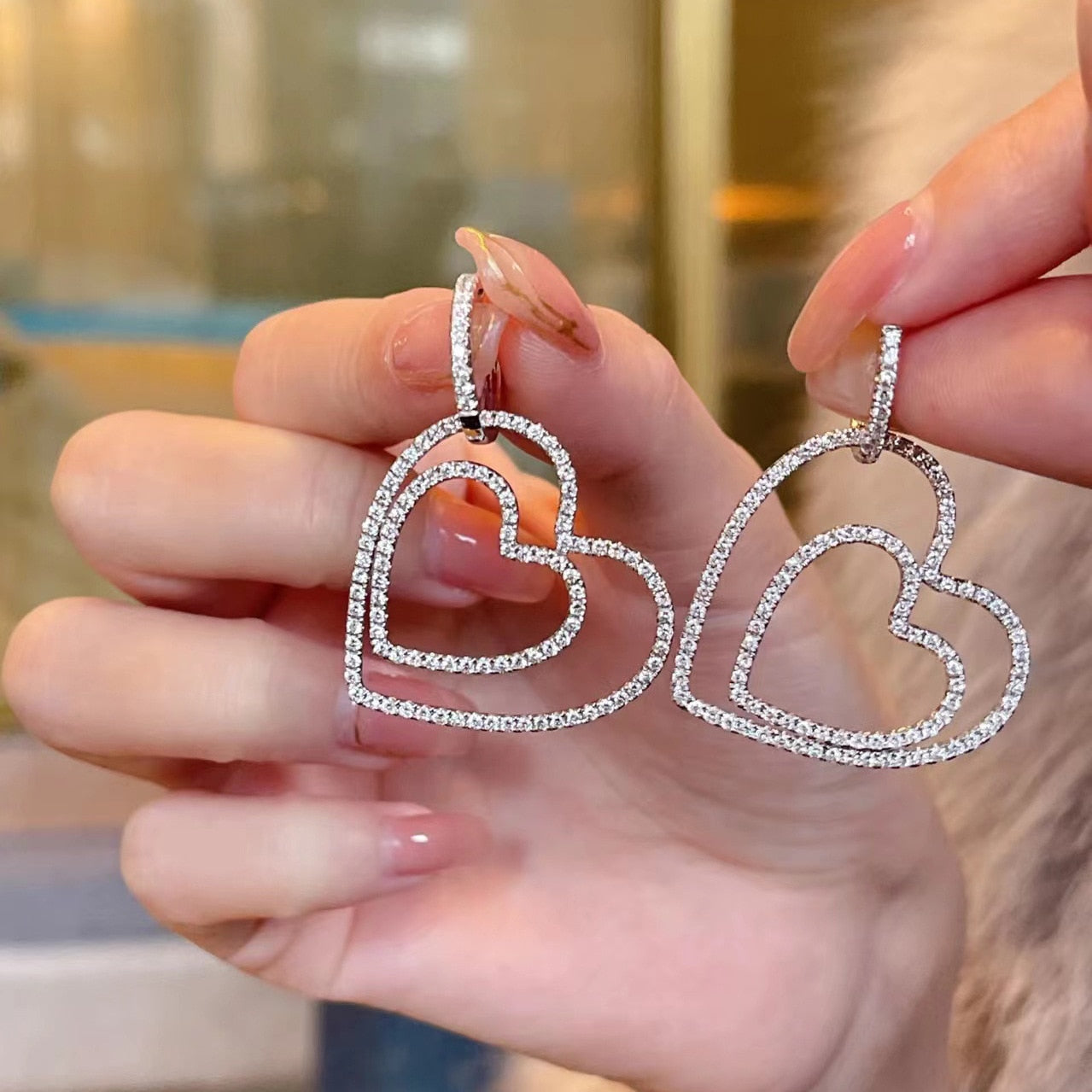 sterling silver Wedding Drop Earrings