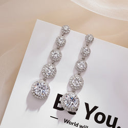 Collection of sterling silver Wedding Drop Earrings in a gallery layout