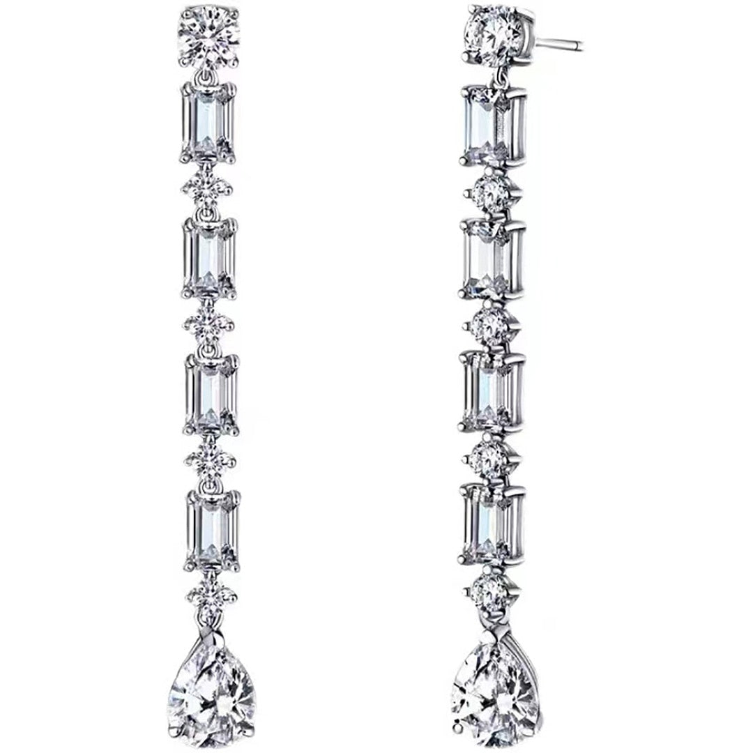 Collection of sterling silver Wedding Drop Earrings in a gallery layout