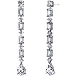 Collection of sterling silver Wedding Drop Earrings in a gallery layout