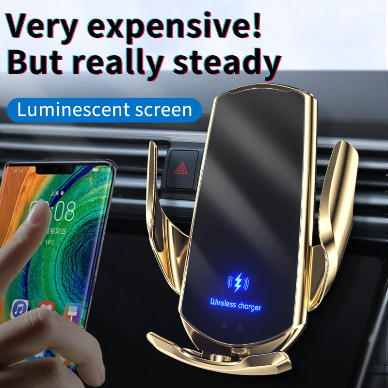 Automatic 15W Qi Car Wireless Charger