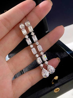 Collection of sterling silver Wedding Drop Earrings in a gallery layout