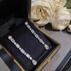 Collection of sterling silver Wedding Drop Earrings in a gallery layout
