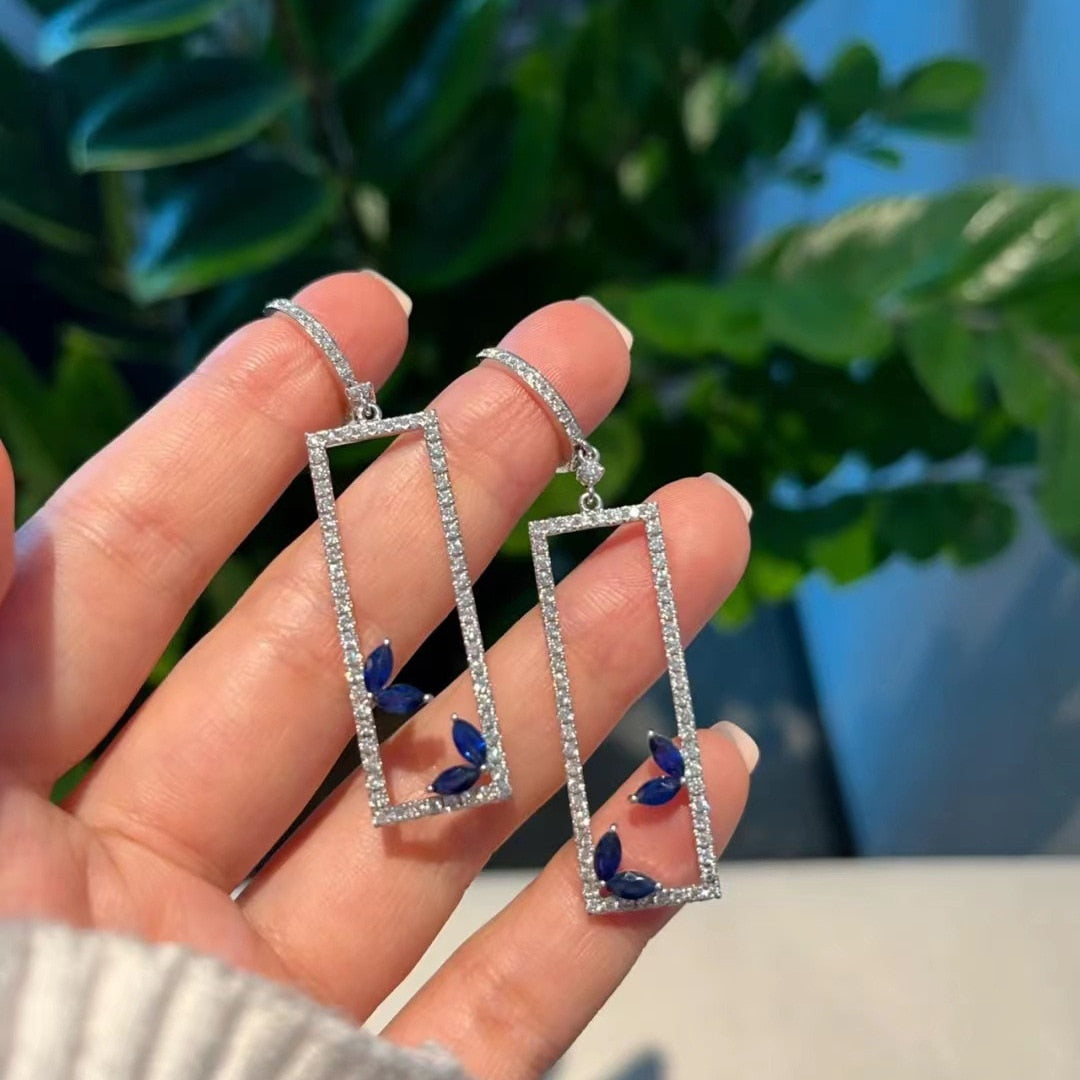 sterling silver Wedding Drop Earrings