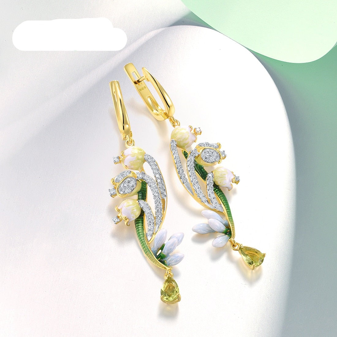 Collection of Sterling Silver Drop Earrings For Women in a gallery layout