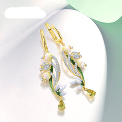 Collection of Sterling Silver Drop Earrings For Women in a gallery layout