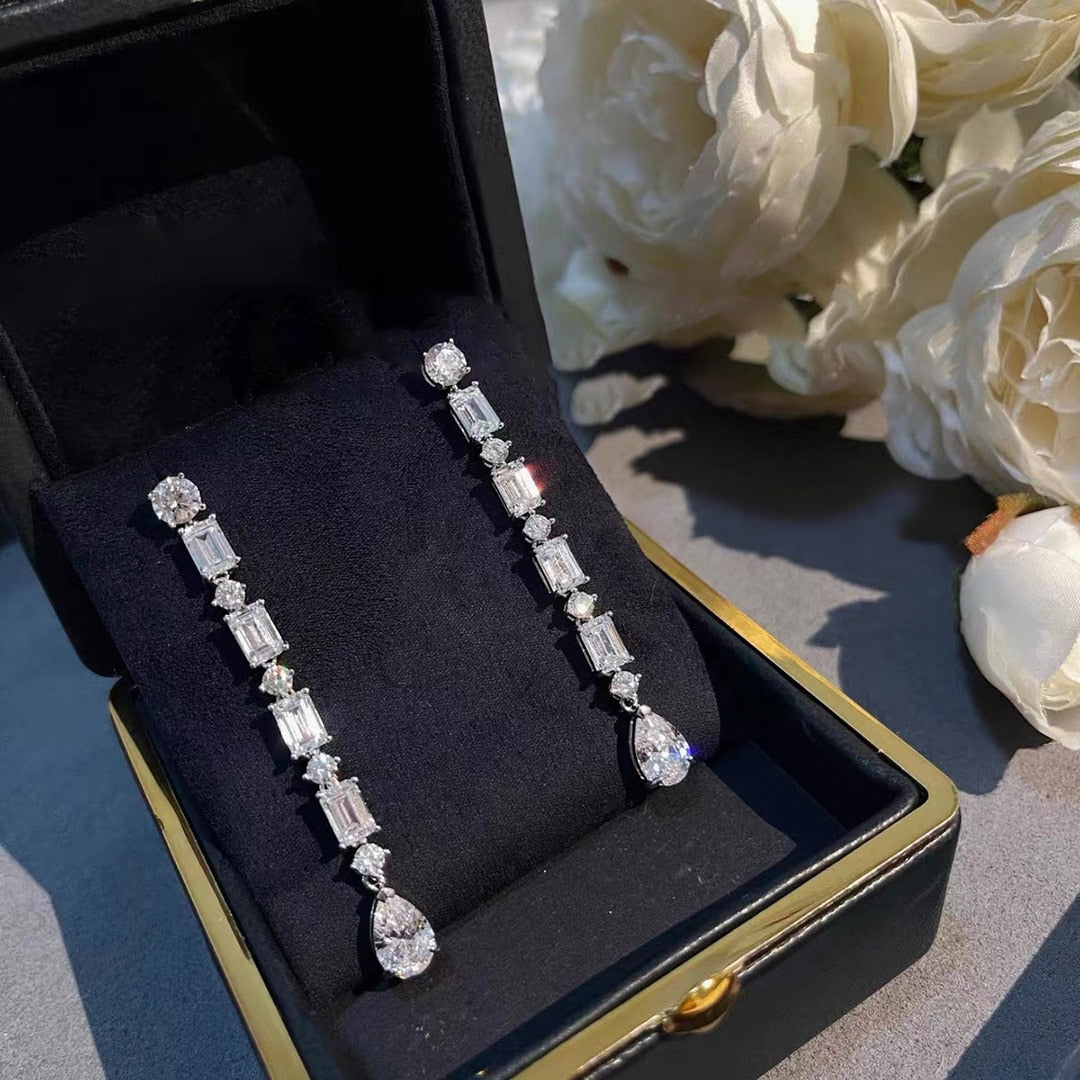 sterling silver Wedding Drop Earrings