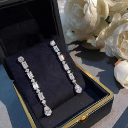 Collection of sterling silver Wedding Drop Earrings in a gallery layout