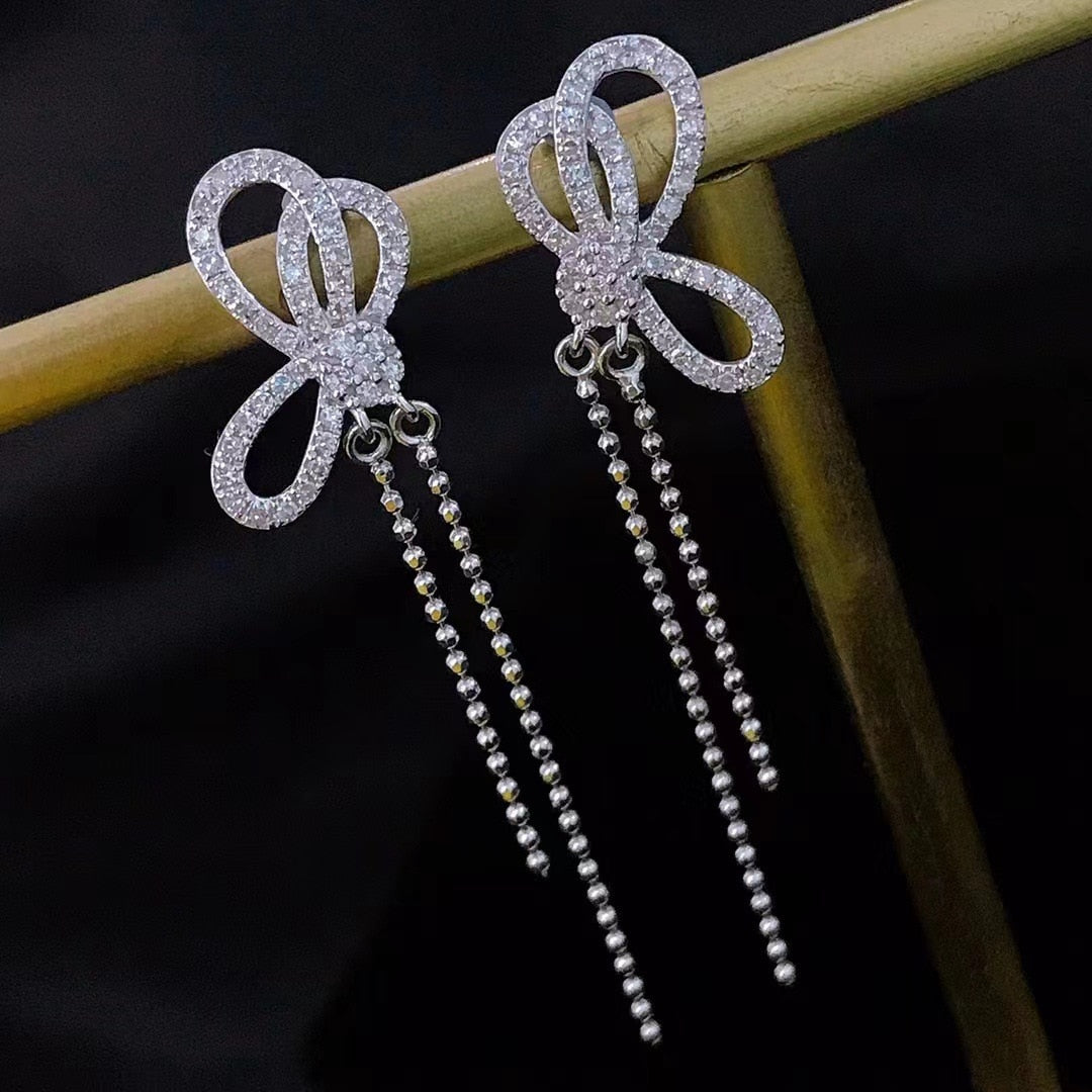 Collection of sterling silver Wedding Drop Earrings in a gallery layout