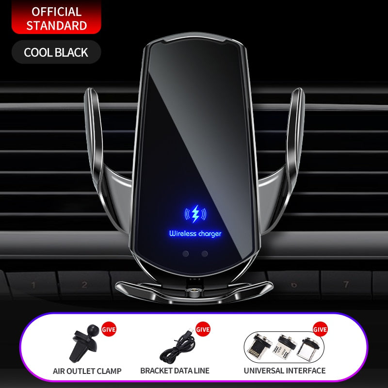 Collection of Automatic 15W Qi Car Wireless Charger in a gallery layout