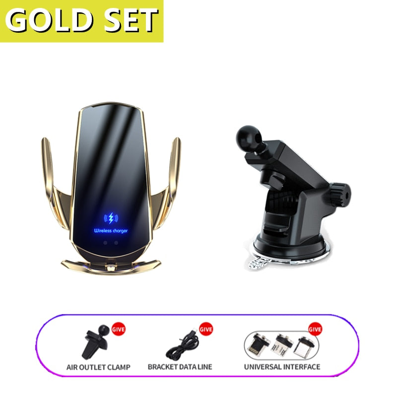 Collection of Automatic 15W Qi Car Wireless Charger in a gallery layout