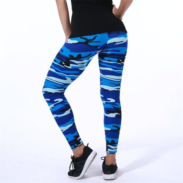 Collection of New Fashion Camouflage Printing Elasticity Leggings in a gallery layout