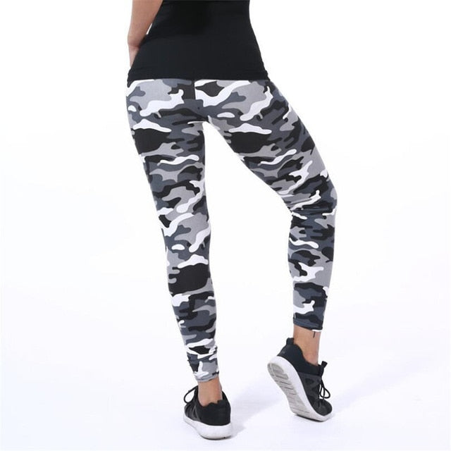 Collection of New Fashion Camouflage Printing Elasticity Leggings in a gallery layout