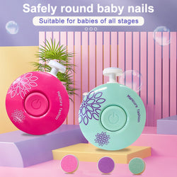 Collection of New Baby Electric Nail Trimmer Kid Nail Polisher Tool Baby Care Kit Manicure Set in a gallery layout